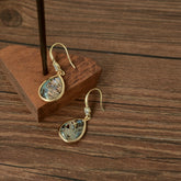 Real Gold Drop Earrings for Women